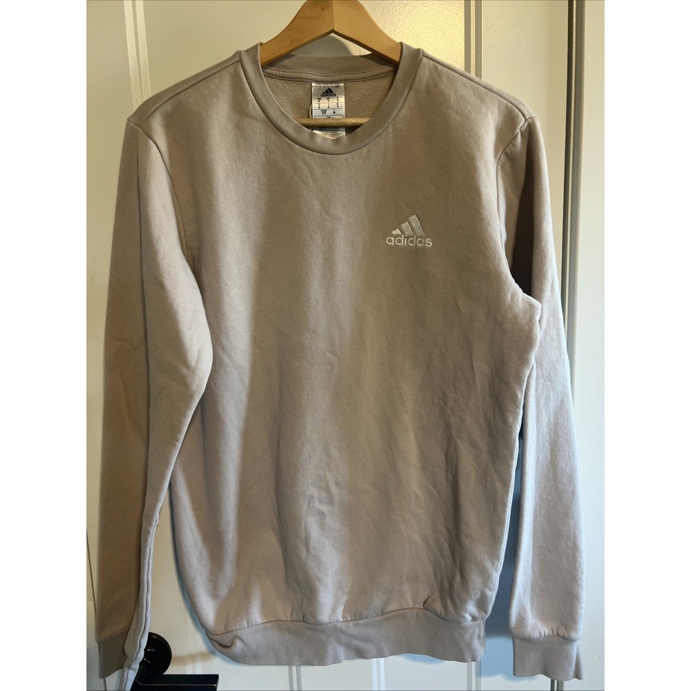 adidas Men's‎ Feel Cozy Essentials Classic-Fit Sweatshirt Size S Wonder Beige